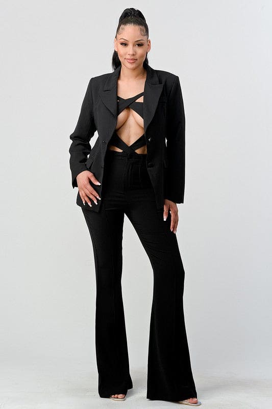 Hot pink sexy cutout two pcs suit – LURE