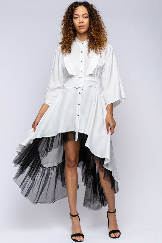 Mesh Couture Runway Dress M
