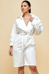 Belted Trench Coat Romper - LURE Boutique