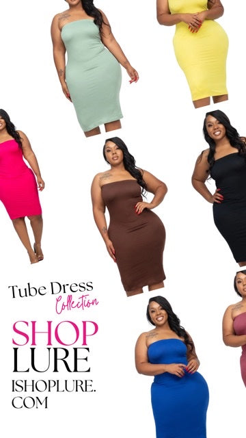 TUBE DRESSES INTO FALL TRANSITION PIECES.