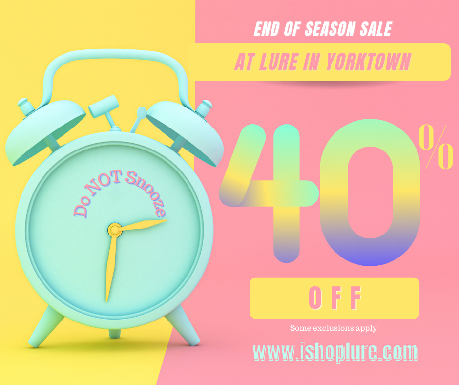40% OFF END OF SEASON SALE