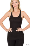 Stretchy Ribbed Knit Racerback Tank