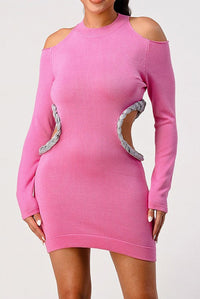 Chic Cutout Knit Mini Dress