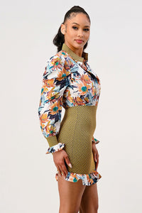 Tropical Elegance Mini Dress