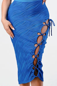 Ocean blue sleeveless sexy dress