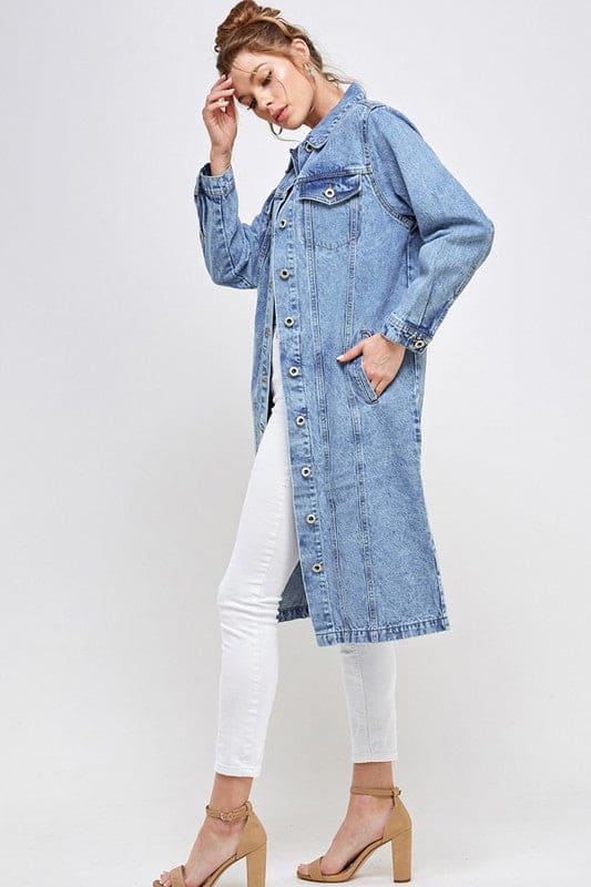 WHITE NON-STRETCH THIRD QUARTER DENIM JACKET – LURE