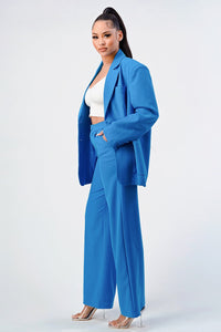 Casual Loose Fit Blazer and Pants