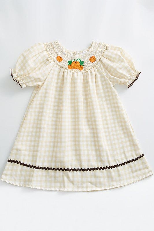 Cream embroidery dress