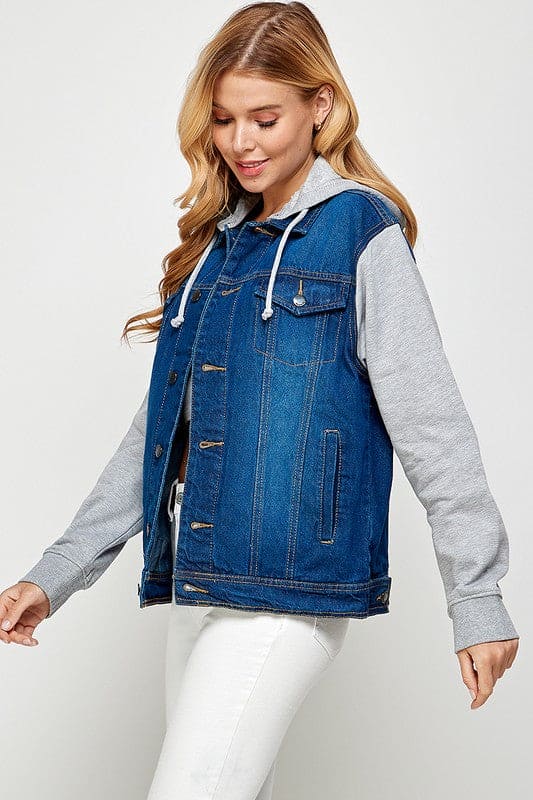 Women's Denim Jacket with Fleece Hoodies – LURE