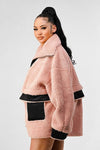 ATHINA OVERSIZED SHERPA WITH CONTRAST JACKET
