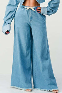 Breezy Blue Denim Palazzos