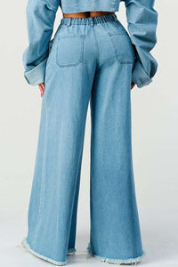Breezy Blue Denim Palazzos