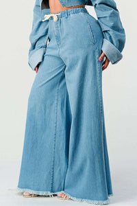 Breezy Blue Denim Palazzos