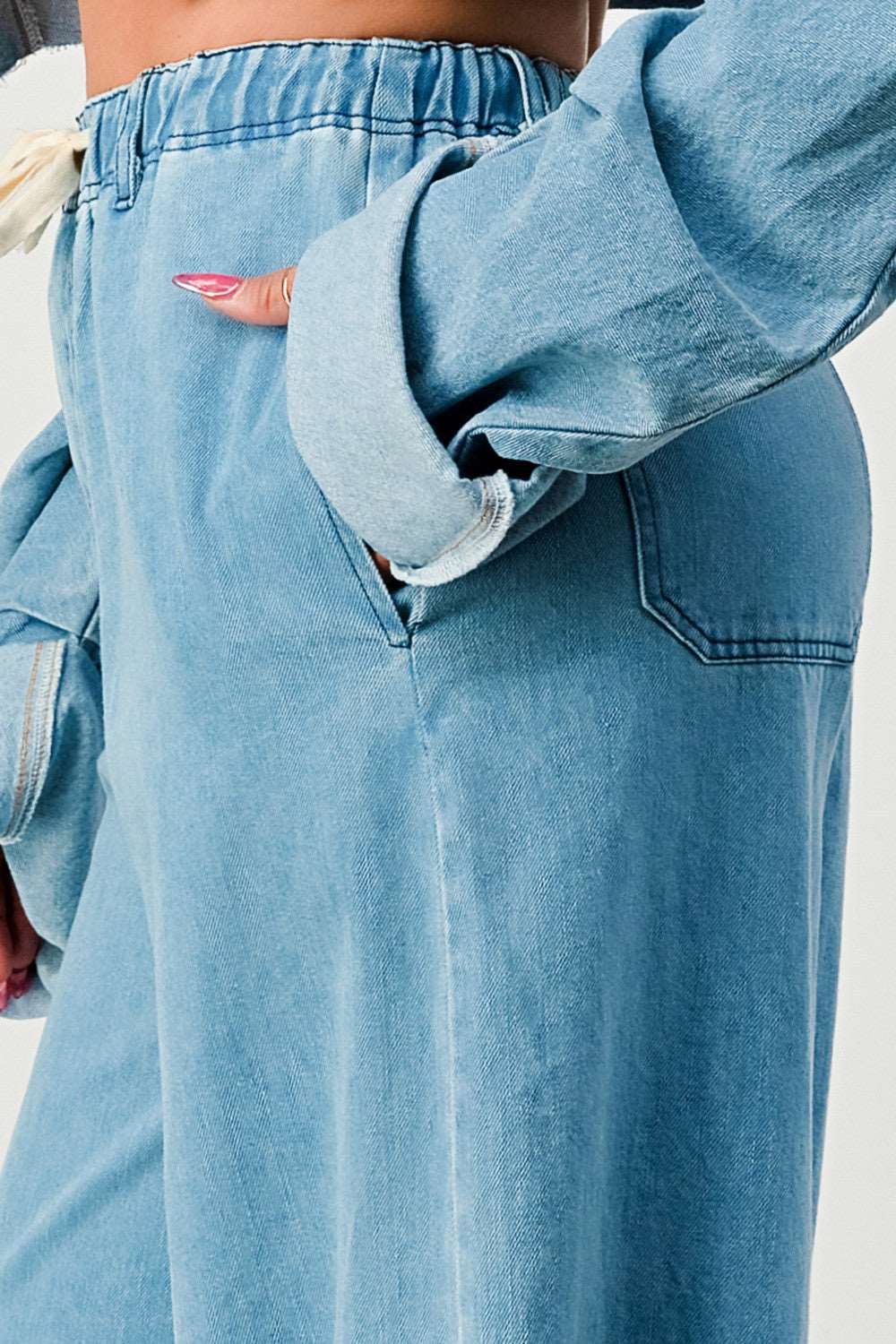 Breezy Blue Denim Palazzos