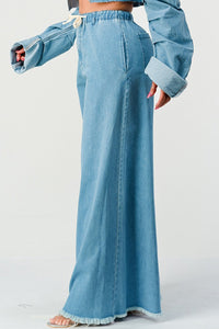 Breezy Blue Denim Palazzos