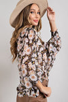 FLORAL PRINT BLOUSE TOP