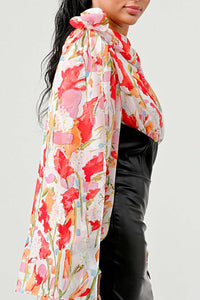 Blossom Leatherette Mini Dress