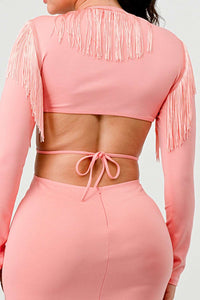 Blush Tassel Temptation Dress