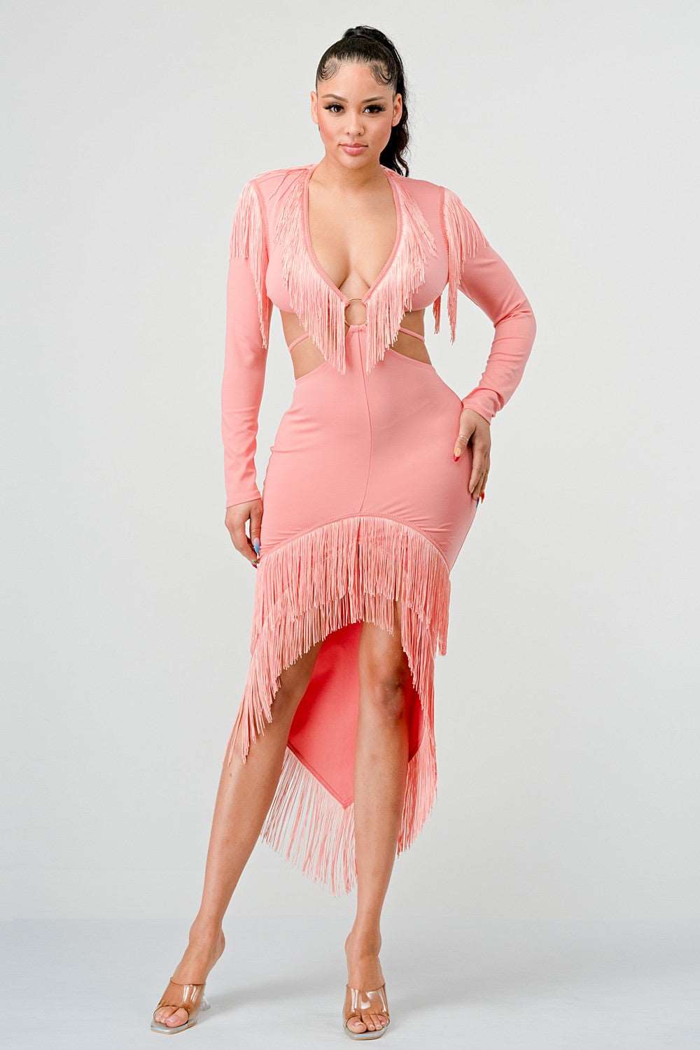 Blush Tassel Temptation Dress