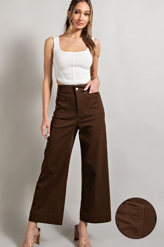 SOFT WASHED WIDE LEG PANTS