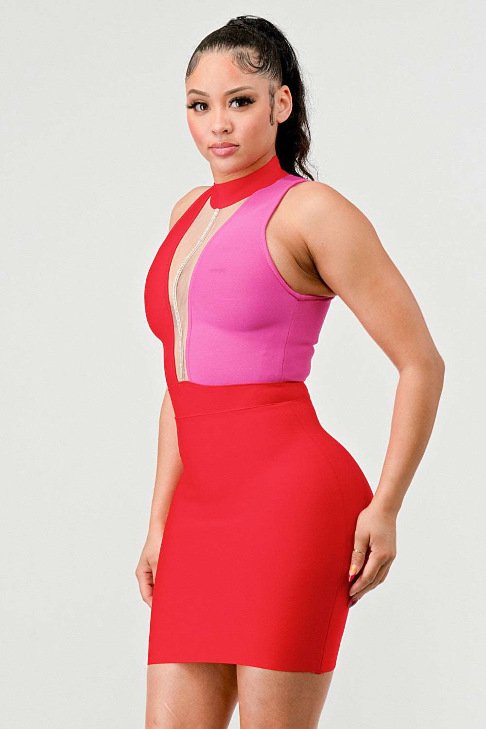 Duo Chroma Bandage Dress