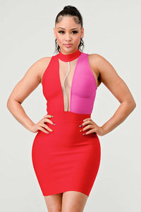 Duo Chroma Bandage Dress
