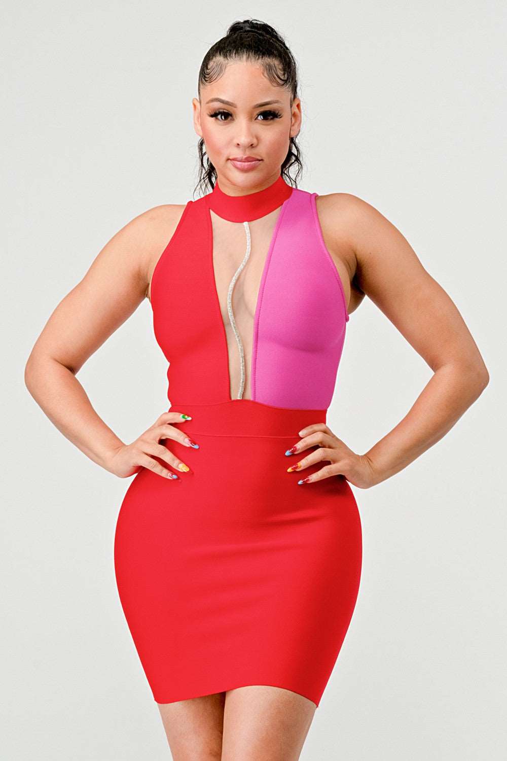 Duo Chroma Bandage Dress