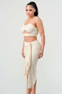 Cream Dream Ruched Set