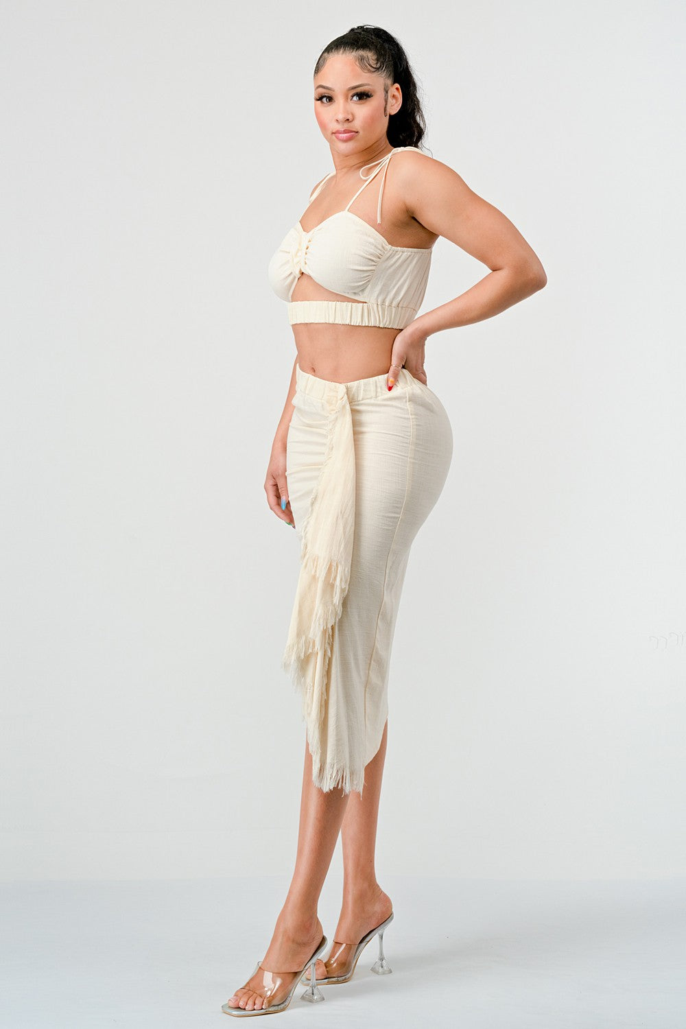Cream Dream Ruched Set