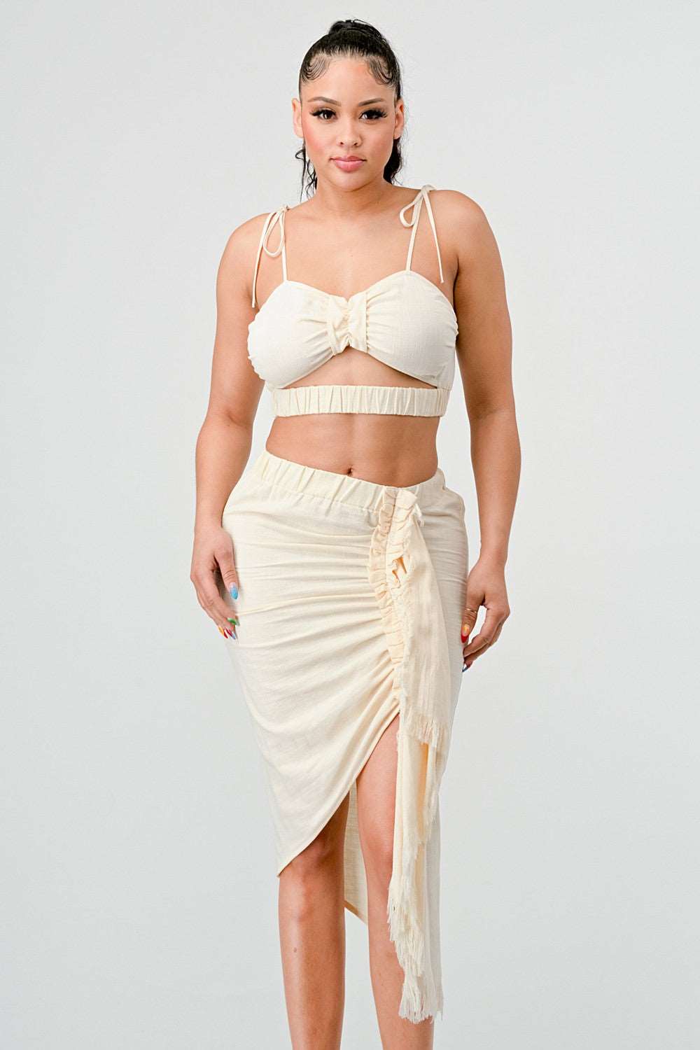 Cream Dream Ruched Set