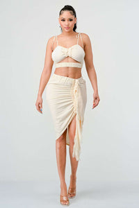 Cream Dream Ruched Set