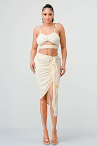 Cream Dream Ruched Set