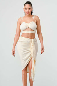 Cream Dream Ruched Set