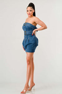 Buckle up denim delight dress