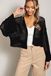 EYELET KNIT CARDIGAN