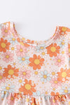 Floral print ruffle girl dress