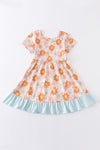 Floral print ruffle girl dress
