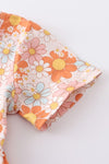 Floral print ruffle girl dress