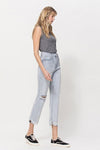 Super High Relaxed Cuffed Straight Jeans