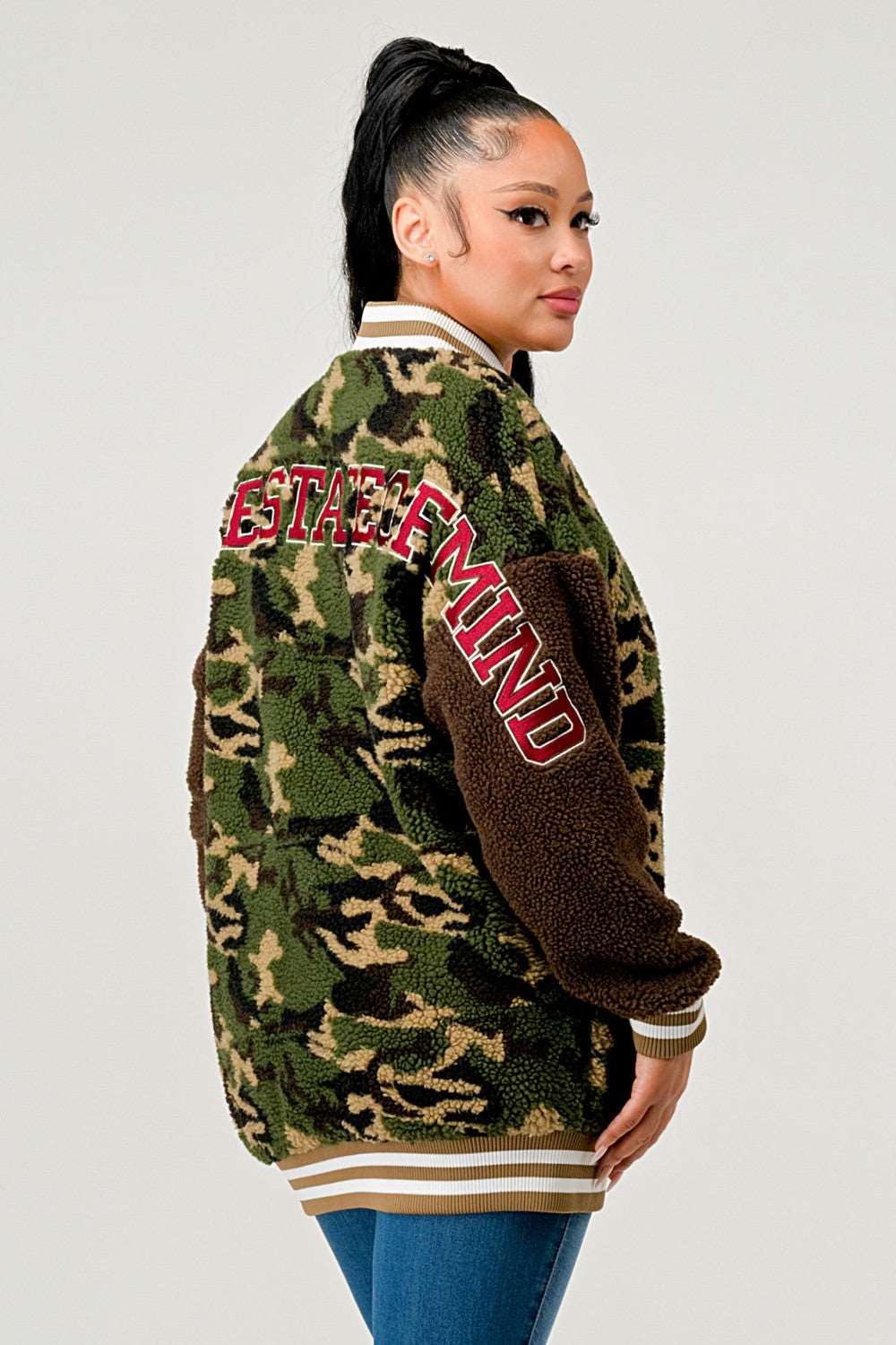 Camo Street Scholar Letterman Jacket