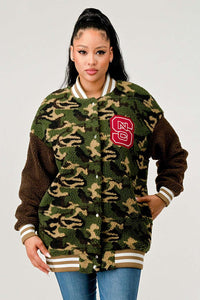 Camo Street Scholar Letterman Jacket