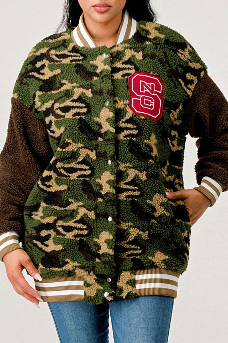 Camo Street Scholar Letterman Jacket