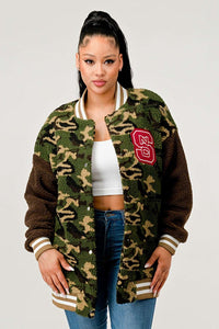 Camo Street Scholar Letterman Jacket