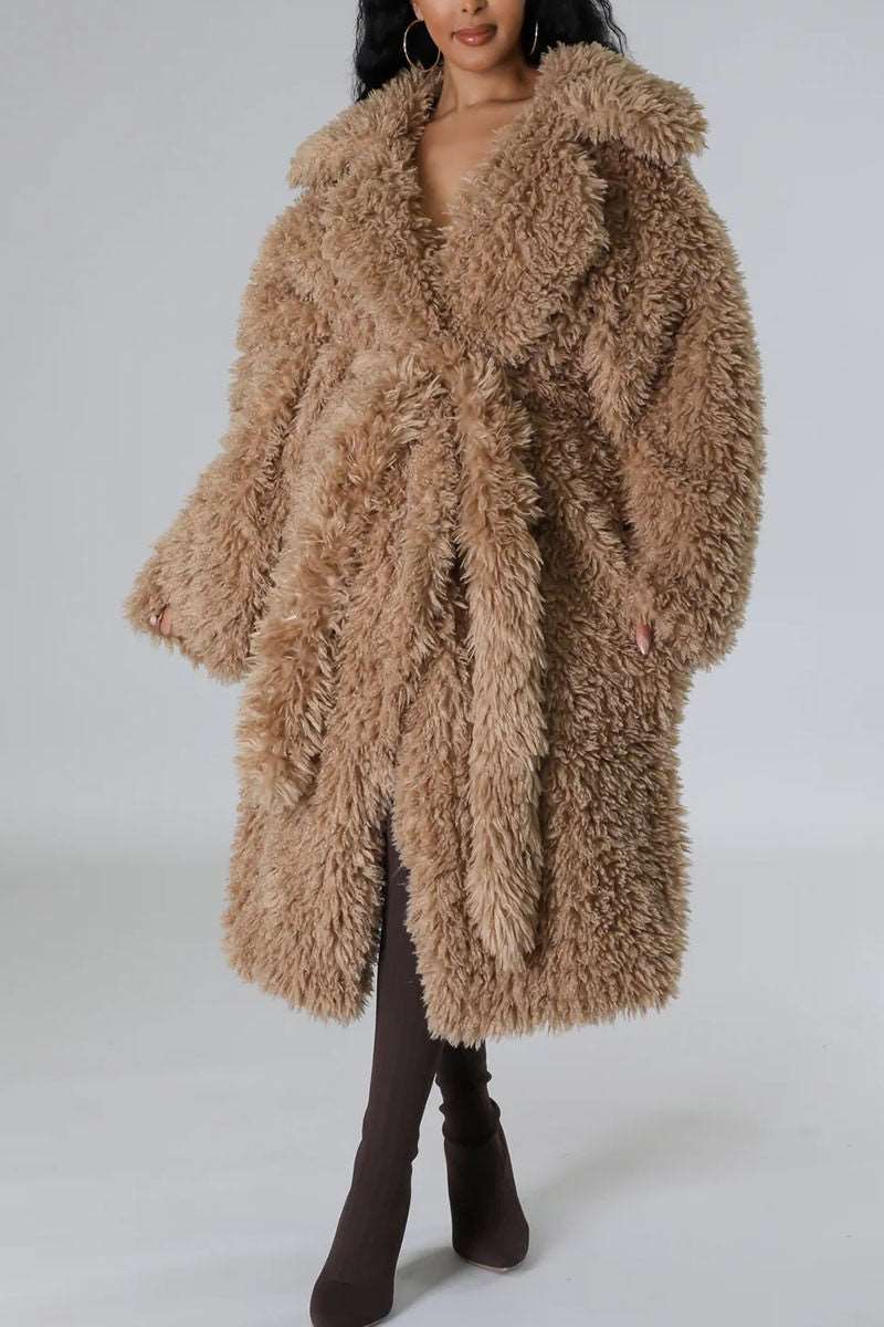 Blush Snowfall Fur Winter Heavy Jacket