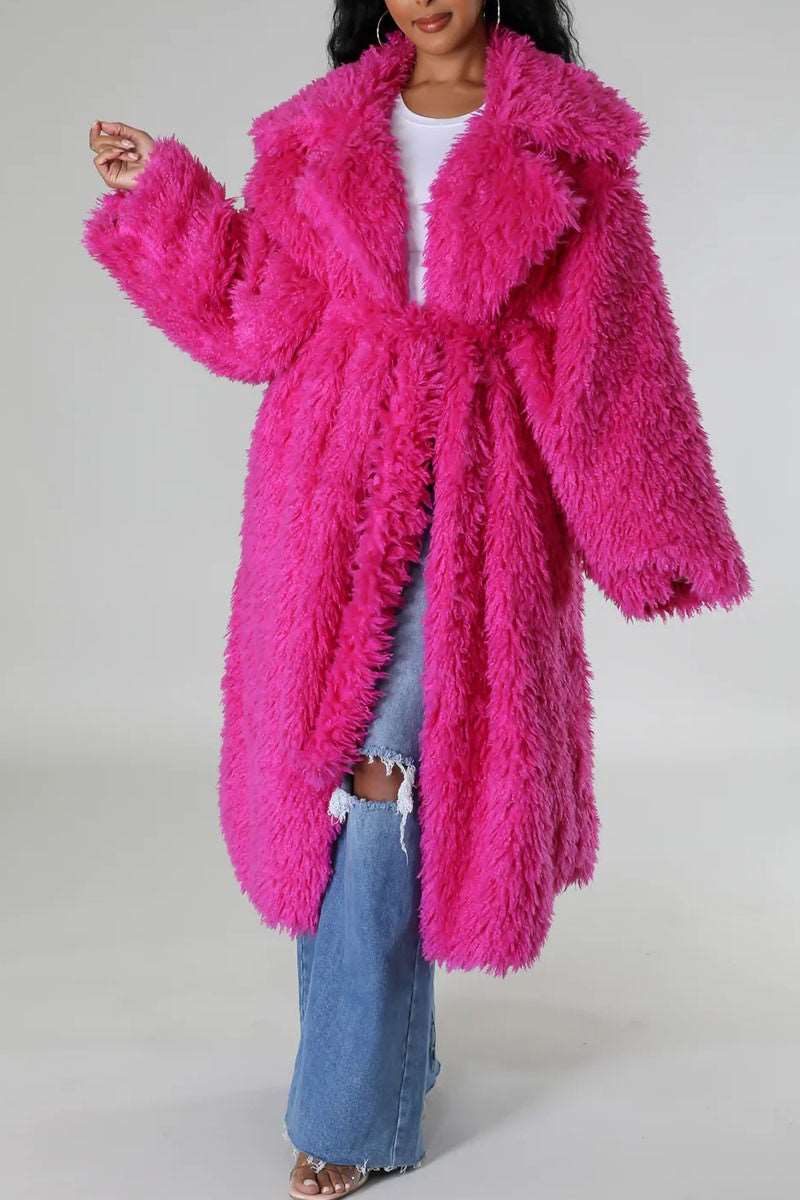 Blush Snowfall Fur Winter Heavy Jacket