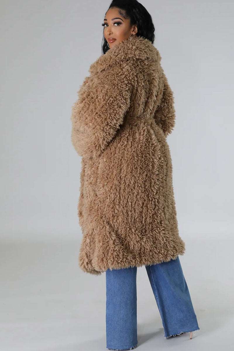 Blush Snowfall Fur Winter Heavy Jacket