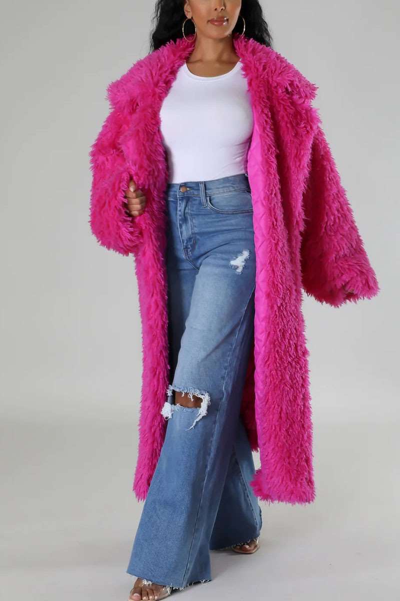 Blush Snowfall Fur Winter Heavy Jacket