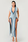 Denim Trip Pullover Dress