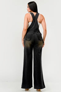 Urban Noir Denim Overalls Black Jumpsuit new