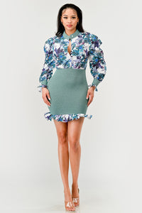 Tropical Elegance Mini Dress